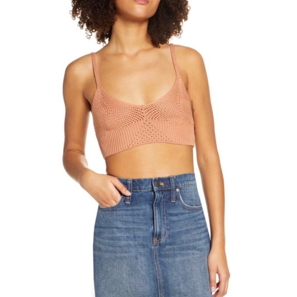 FREE PEOPLE Crocheted You Wanna Brami Bralette XS - Picture 3 of 13